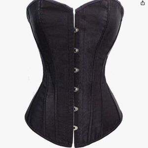 NWOT Satin Boned Corset - Lace Up Over bust, Waist Cincher, Bustier Body Shaper
